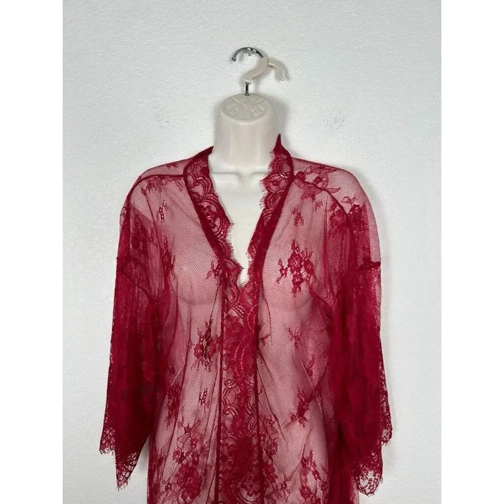 Avidlove women lingerie red lace kimono Romantic Coquette Feminine Bohemian